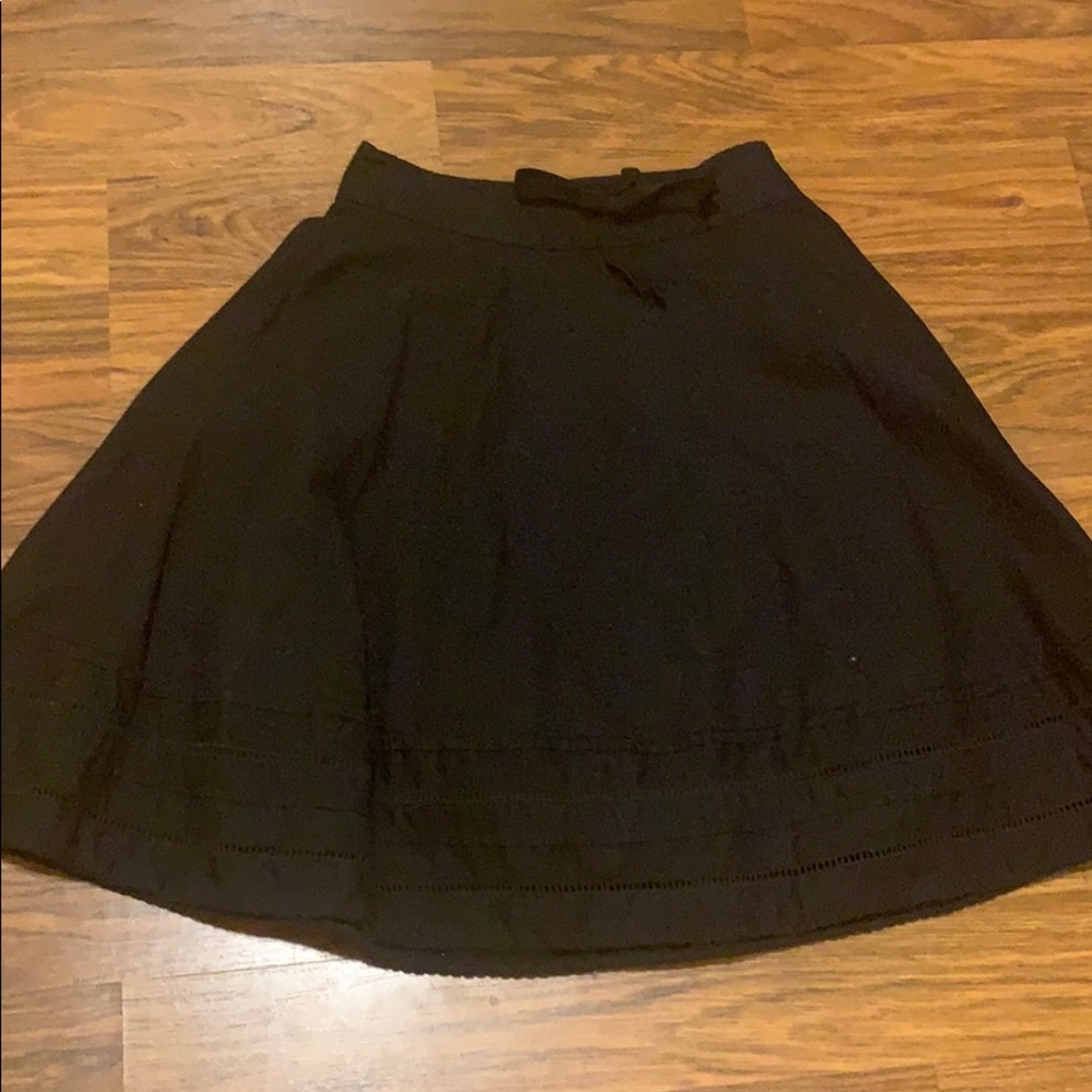 Black linen skirt